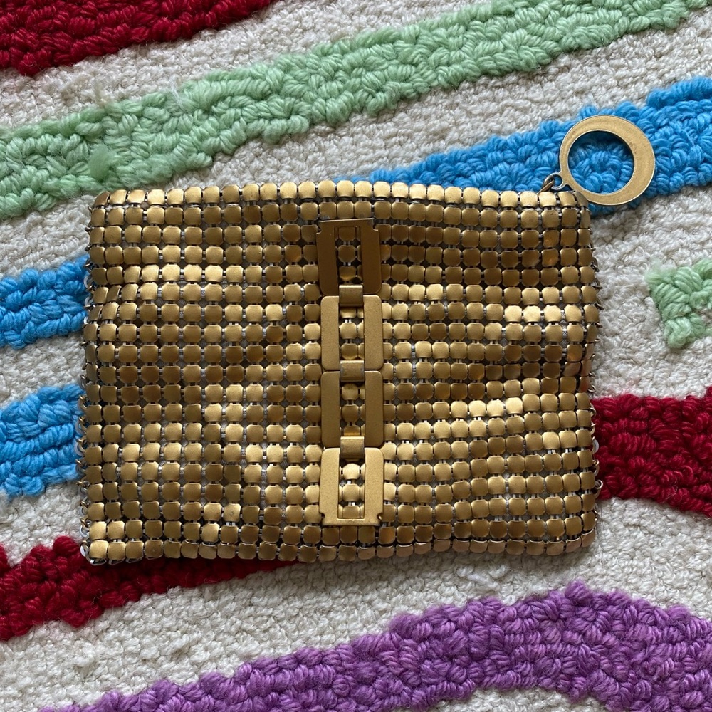 Vintage Metal Mesh Link Evening Clutch